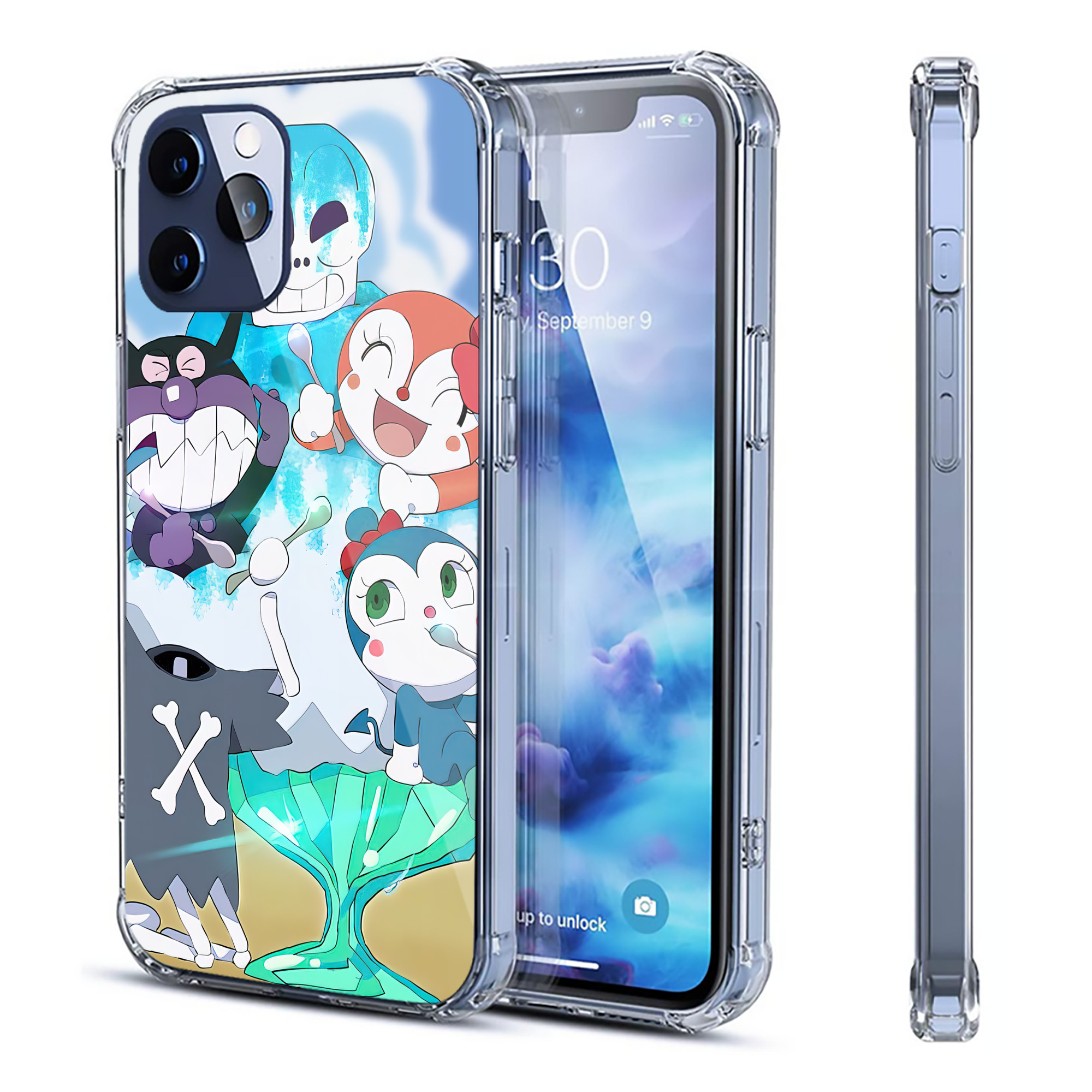 （画像用） アンパンマン Anpanman 【iPhone 12シリーズ対応】透明スマホケース（クリアソフトケース）
